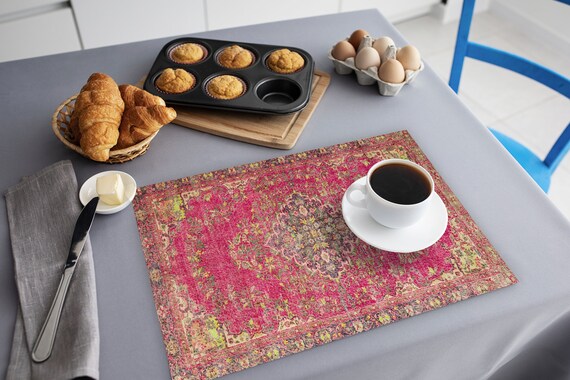 Designer look tableware, Ethnic table mats, Cultural heritage style dining accessories, Noble placemats, Vintage pattern placemats, 11570-02