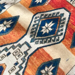 Runner for daily use, Rich autumn colors runner, Thanksgiving runner, Orange color runner, Runner for dining room, Washable runner, 13676