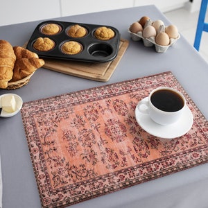 Washable tableware, Non-slip placemat, Heat resistant tableware, Durable table mats, Party event placemats, Coffee table placemats, 7720-01