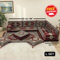Floor sofa with backrest, Oriental cushion, Sectional sofa, Moduler seating, Living room sofa, Floor sofa cover, Arabic sofa set, FS 14