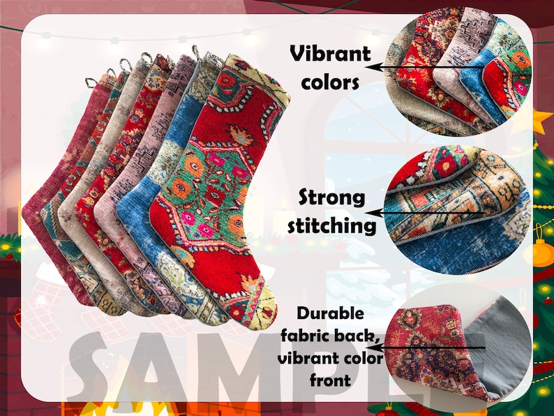 kilim christmas stocking, turkish rug stocking, boho decor, christmas ornament, kitchen decor, boho christmas stocking, kilim rug stocking
