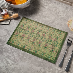 Cultural heritage style dining accessories, Sophisticated vintage kilim placemats, Artisan-inspired decorative table placemats, 3202-02