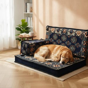 Anatolian sofa set, Sectional sofa, Floor sofa cover, Ottoman cushion, Sofa with backing, Floor couch, U shaped sofa, Moroccan cushion, FS32