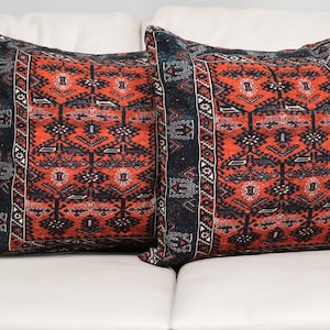 Handmade pillow, Patterned pillow, Danish color room, Velvet pillow, Sofa pillow, Bedding pillow, Ethnic pillow, Pillow cover, 8020-01