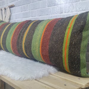 cuscino kilim nobile, cuscino kilim 16x48, cuscino kilim di lana, federa per cuscino naturale, cuscino da cucina, cuscino per arredamento, federa per cuscino di lana, 1039