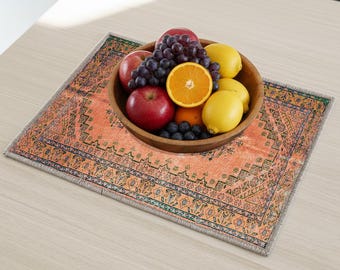 Manteles individuales inspirados en alfombras turcas: lavables, orgánicos, primavera-otoño 8798-03