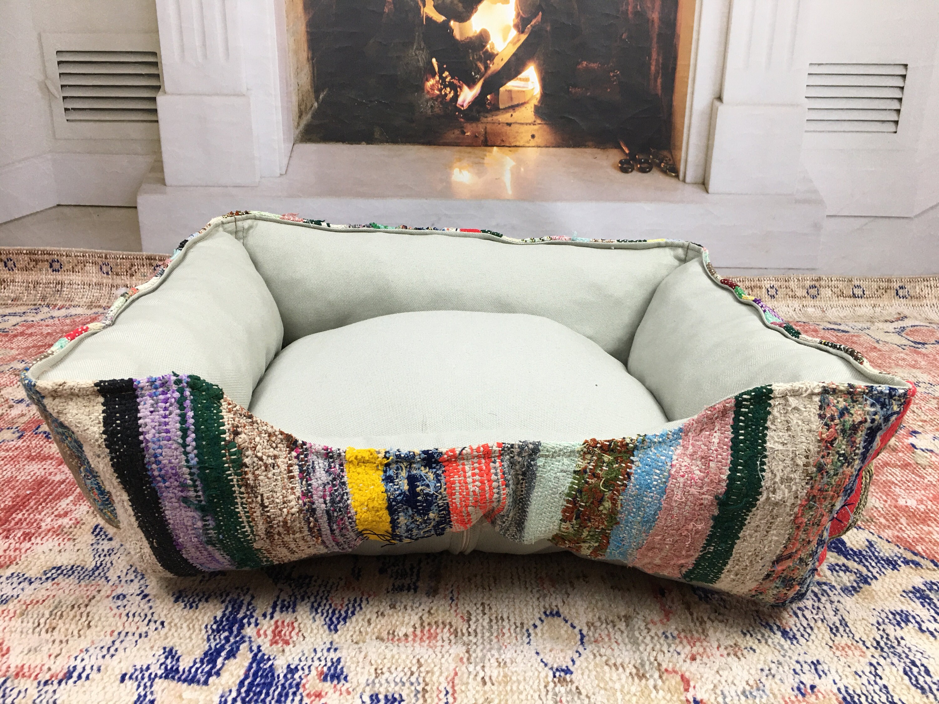 Geometric Comfort Dog Bed, Pet Indoor Bed, Gifts, Sleep House, Mats Sofa For Basket Cat Handmade Bed, Db 26