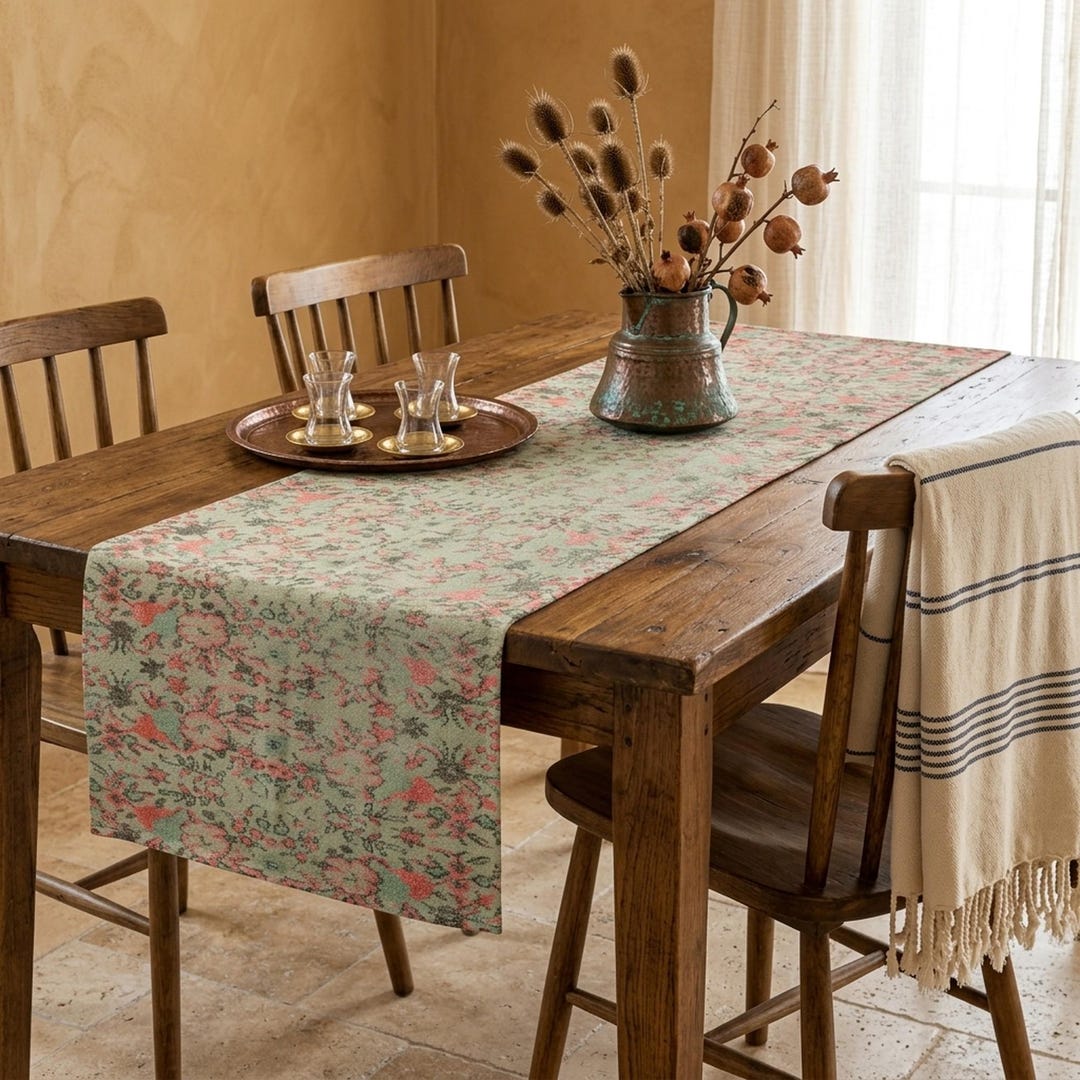 Pastoral Runner, Aztec Design Table Decor, Aesthetic Home Accessories ...