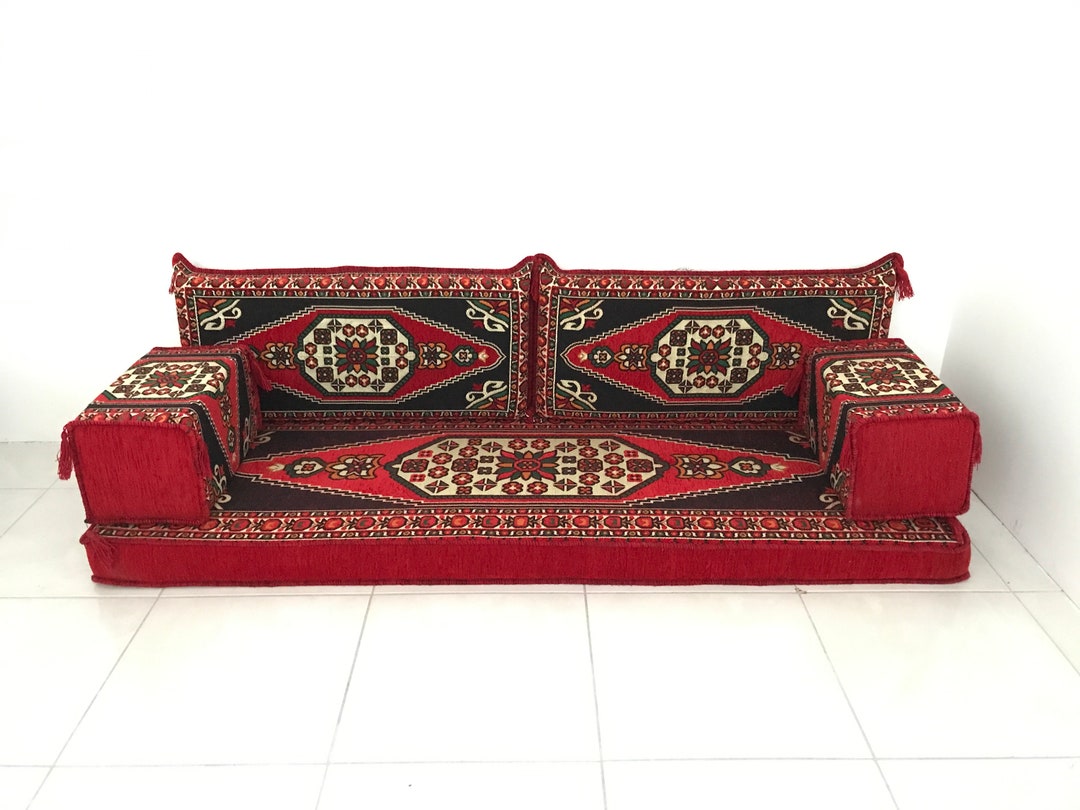 Majlis Cushion Set, Floor Sofa Seating, Sectional Sofa, Kilim Cushion