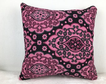 Pink Pillow, Cushion Cover, Throw Pillows, Both Side Pillow, Pillow Cover, Home decor, 18x 18 pillow, Washable Pillow, Sofa decor, 3032