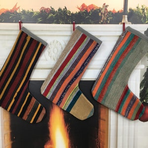 vintage rug stocking, gift stocking, holiday stocking, santa socks, fire place sock, turkish rug sock, christmas stocking, decor stock