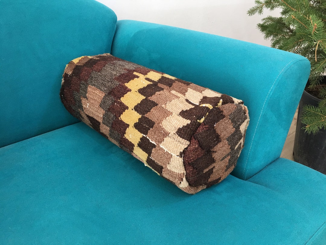 Federe per cuscini Kilim, cuscino per divano a rullo, cuscino Boho