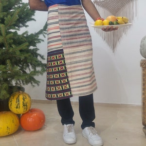 kilim vintage apron , christmas apron , apron for kitchen , very unique apron , ethnic apron , antique apron , hand woven apron