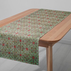Camino de mesa floral: estilo turco vintage (mezcla de lana, tamaños personalizados) 8891-01