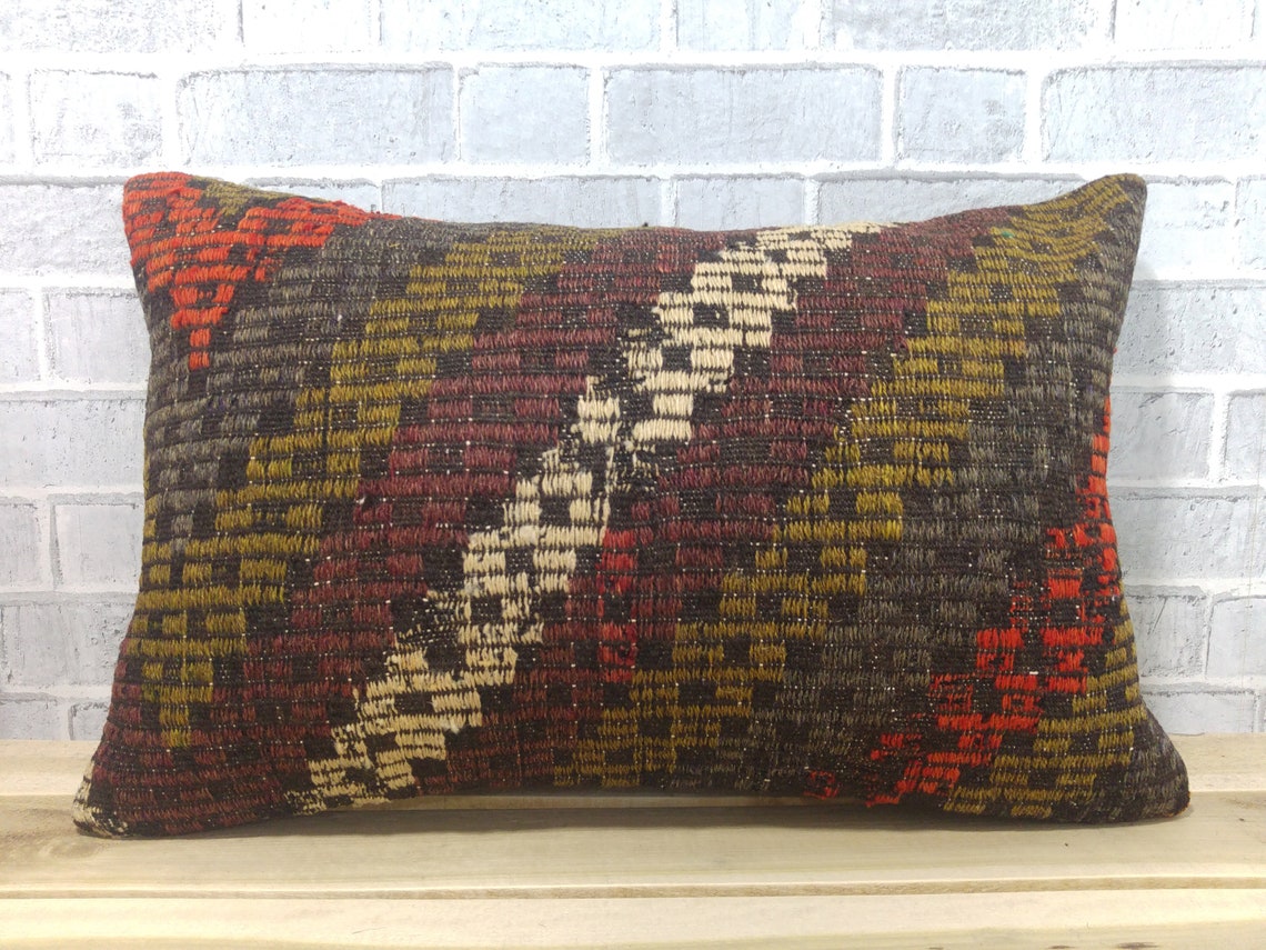 Ethnic Kilim Pillow Colorful Pillow Kilim Cushion Cover Etsy