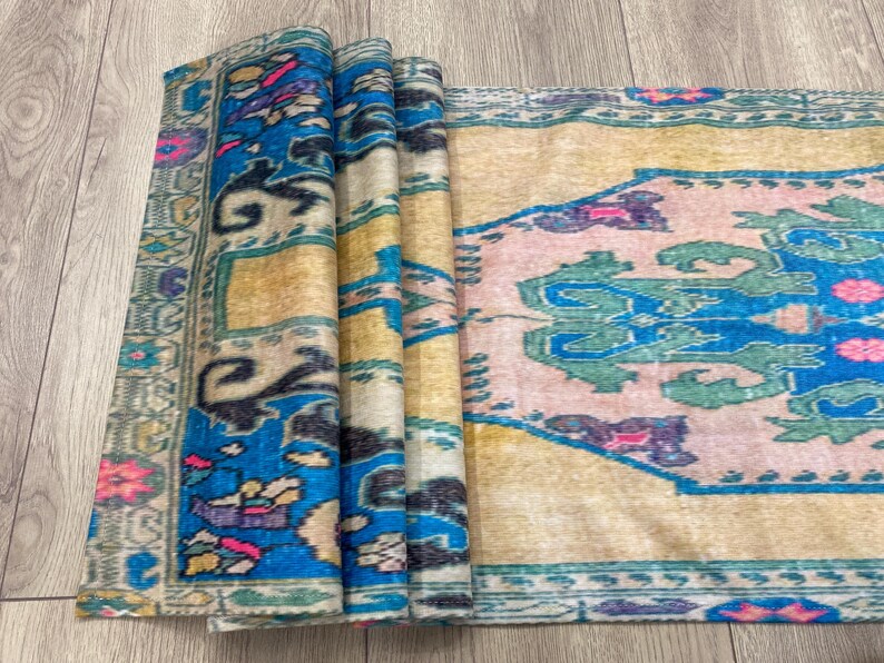 Middle Eastern style long table scarf crafted with elegant patterns, designed to enhance dining tables, coffee tables, or consoles. This stylish home furnishing accessory adds a unique decorative touch, bringing warmth and character to any room setting.