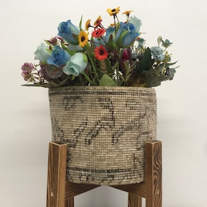 basket for plants, large planter, plant pot holder, houseplant holder, magazine basket, flower pot boho, jute basket, planter bag, PH 4059