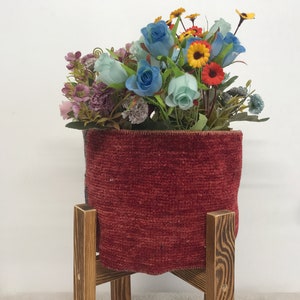plant holder, handmade planter, hanging planter, retro basket, vintage planter, handcrafted basket, plant pot basket, planter cover, PH 4057