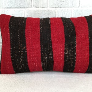 sofa kilim pillow, back yard kilim cushion, throw pillow, bohemian pillow, 12 x 20&#39;&#39; kilim pillow, boho kilim pillow, wool pillow , 1707