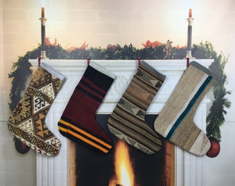 Calcetines de campistas de Navidad, calcetines, decoración de pared, regalo de navidad, calcetines de papá noel, calcetín de chimenea, calcetín turco kilim, medias de estilo boho