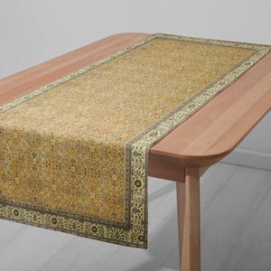 High quality printed rug design runner, Elegant chenille table scarf, Woven kilim table decor, Chic turkish rug runner, Table decor