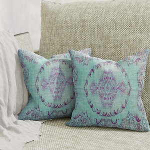 Almohada moderna, almohada multicolor, almohada bonita, almohada lumbar de terciopelo, almohada para ambos lados, almohada de diseño, almohada decorativa, almohada con estampado kilim, 8840-03