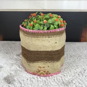ヴィンテージ プラント バスケット、植物用バスケット、植木鉢、プランター、植物ギフト、蘭鉢、プラント ホルダー、オーガニック バスケット、フラワー ポット、PH 3598