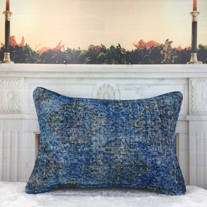 decorative rug pillow, handmade pillow, vintage rug pillow, bed pillow, 16x24 pillow, turkish rug pillow, boho pillow case, boho pillow,2274