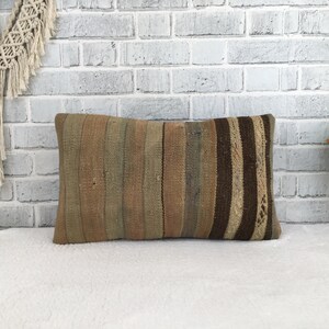 sofa kilim pillow, kilim cushion, pillow cover, throw pillow, bohemian pillow, 12 x 20&#39;&#39;  kilim pillow, boho kilim pillow, wool pillow, 1696