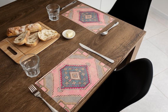 Tischsets im orientalischen Design, Tischsets mit einzigartigen türkischen Teppichen, Tischsets mit Vintage-Print, Tischsets aus Naturfasern, Tischsets mit Struktur, 13407
