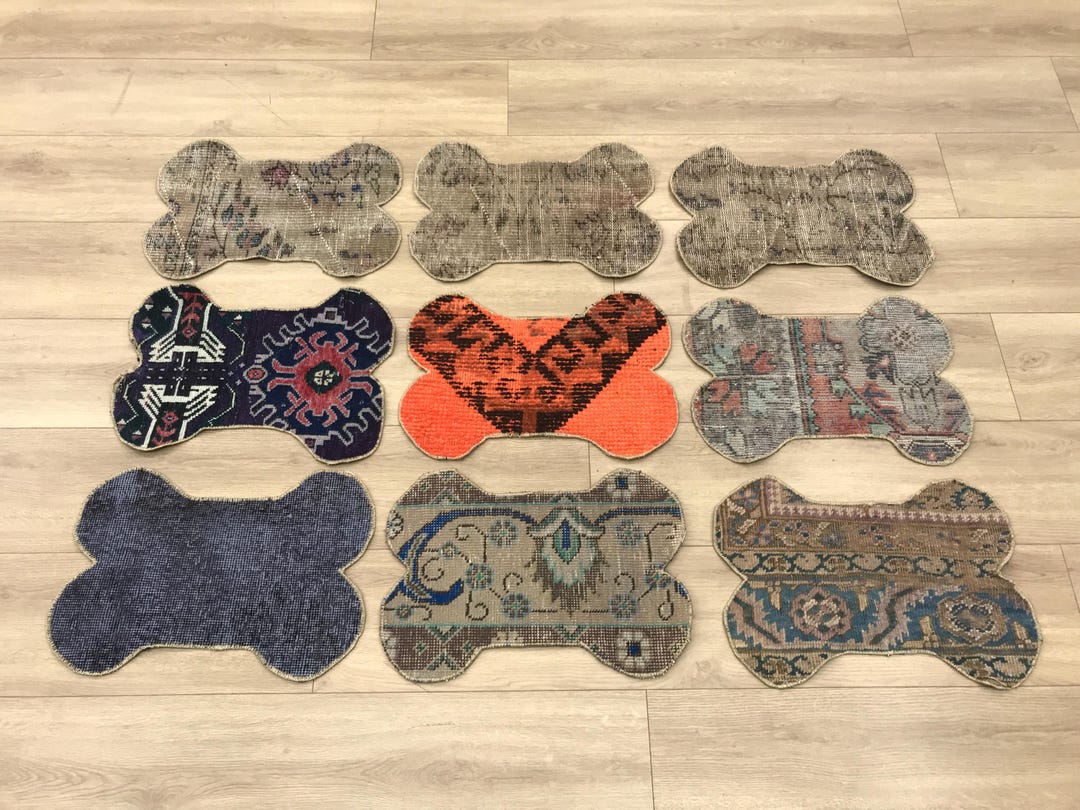 Miniature Rug, Bone Shaped Pet Mat, Dog Feeding Mat, Pet Food Mats, Pet ...