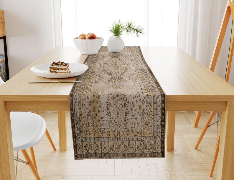 Magnificient runner, Dresser decor runner, Makeup desk runner, Bathroom table runner, Kilim design table runner, Woven table runner