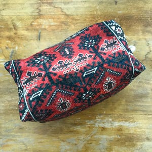 Bolsita hecha a mano, neceser de maquillaje kilim, organizador de viaje, bolso de viaje boho chic, bolso para joyas, bolso para accesorios, neceser para delineador de ojos, regalo para ella imagen 10