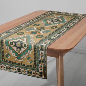 Waschbarer Tischläufer, Waschbarer Tischläufer, Esstisch Läufer, Dekorativer Läufer, Cafè Tischläufer, Attraktiver Design Läufer, 12129-03