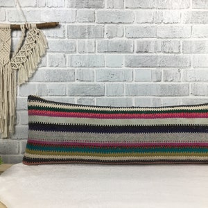 throw pillow , kilim pillow , cushion cover , bohemian pillow , 12 x 36 pillow , lumbar pillow , bedding pillow , sofa pillow , 1843