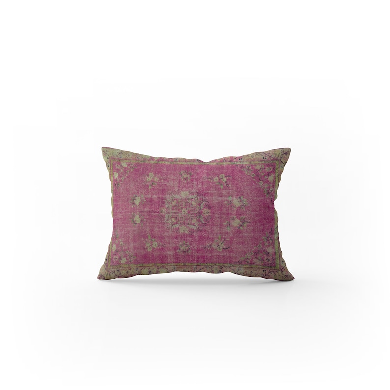 Chenille cushion, Washable pillow, Printed artwork, Decorative pillow, Handmade pillow, Handknotted pillow, Sofa pillow
