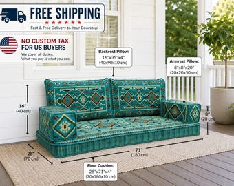 Arabic majlis set, Floor sofa seating, Floor cushion set, Reading nook cushion, Window seating, Kilim cushion set, Traditional sofa, FS 34