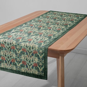 Table Runner: Woven Kilim Design - Velvet & Wool Fabric 1630-03