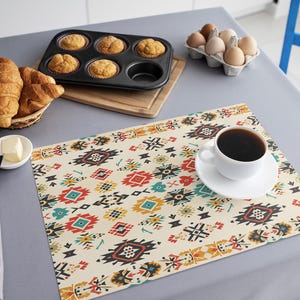 Utility placemats, Textile art placemats, Washable placemat, Dining table placemat, Decorative placemat, Table decor, Trendy placemat, 289