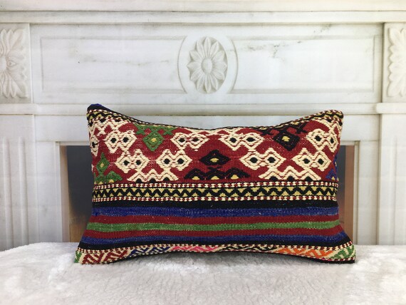 Bench Pillow Kilim Pillow Sofa Kilim Pillow Floor Pillow 12 X 20 Kilim Pillows Turkish Kilim Pillow Boho Pillow Corner Pillow 1465 Etsy