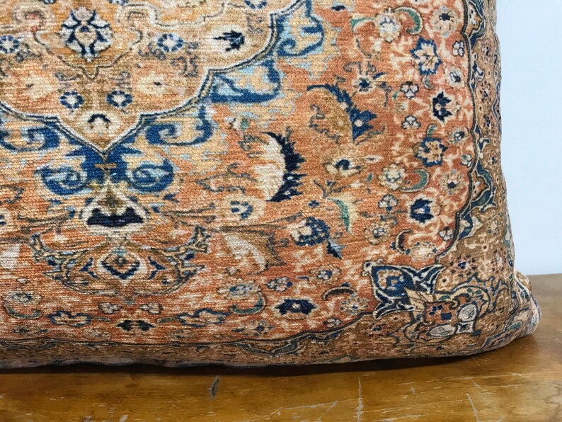 Body pillow, Oriental pillow, Pillow for bed, Throw pillow, Printed velvet, Both side, Sofa pillow, Chair pillow, Worn looking, 12512-01 image 9
