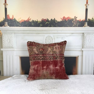 throw rug pillow, rug pillow cover, 16 x 16 floor pillow, cushion rug, outdoor pillow, turkey pillow, boho rug pillow, sofa pillow , 5036