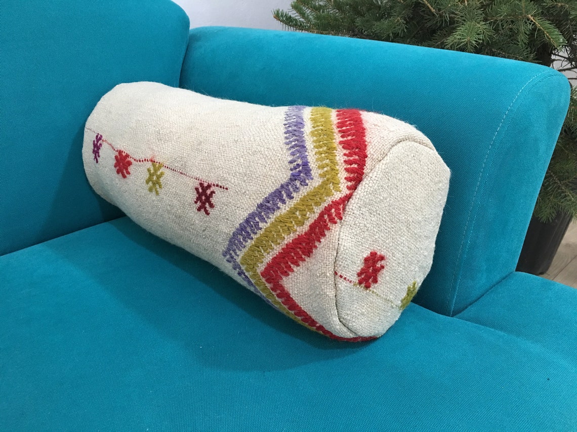 Kilim pillow bolster pillow striped pillow handmade pillow Etsy