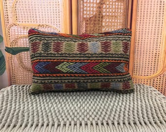 Artisan Crafted Pillow, Tribal Kilim Pillow, Versatile Kilim Cushion for Bedding, Ideal Outdoor Pillow, 16x24 Throw Pillow, 16x24kp268