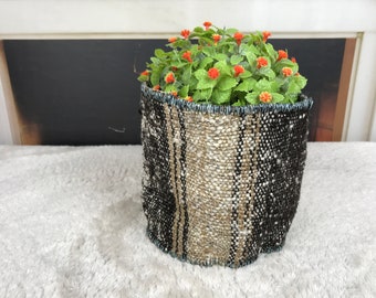 ヴィンテージ ハンギングポット、フラワーポットホルダー、テーブル