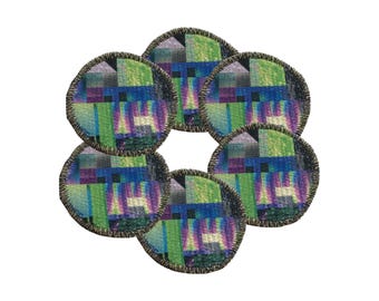 Vibrant color coaster set, Elegant coasters, Geometric design coasters, Home decor coasters, Print rug coaster, Drink coaster, Cozy coasters