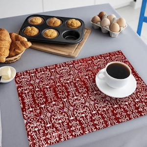 Elegant table mats, Stylish placemats, Unique tableware, Sophisticated  fabric placemats, Table dressing, Modern vintage decor, 1345-03
