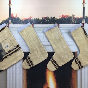 wall decor stockings bohemian kilim stockings, holiday stocking, vintage kilim christmas stocking from turkish kilim rug, christmas tree