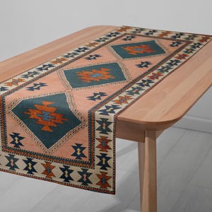 Rustiek tafeldecor, boerderijloper, stevige tafelsjaal, modern interieur, tafelloper voor dagelijks gebruik, loper in halverwege de eeuw, 13674