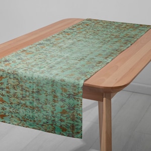 Vintage Turkish Table Runner - Botanical Boho Style, Eco-Friendly Fabric 5232-03